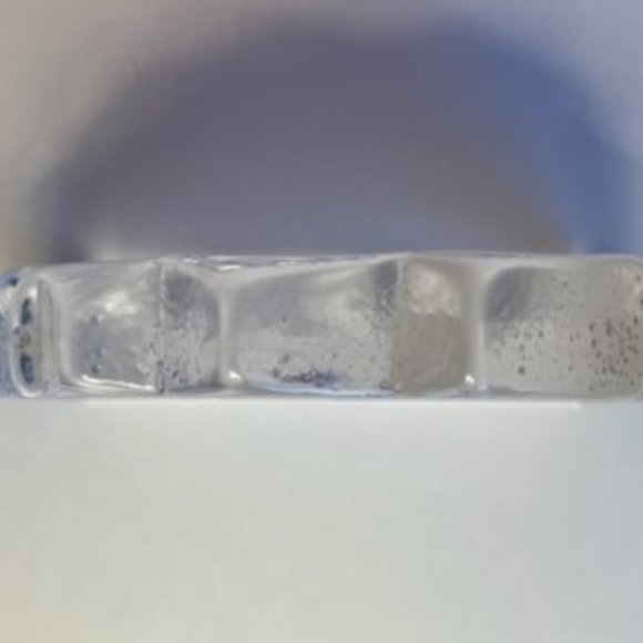 Vintage Etched Glass Paperweight with Gymnast - Picture 4 of 4